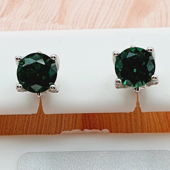 Birthstone S925 Sterling Silver CZ Stud Earrings for Women/Girl, US1925… - Picture 1 of 15